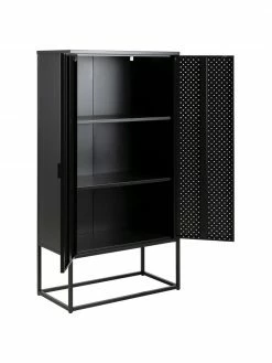 Westwing Collection Armoire industrielle en métal noir Neptun, larg. 80 x haut. 150 cm 9 Westwing Collection Armoire industrielle en métal noir Neptun, larg. 80 x haut. 150 cm -furniture Soldes Armoire industrielle en metal noir Neptun 3