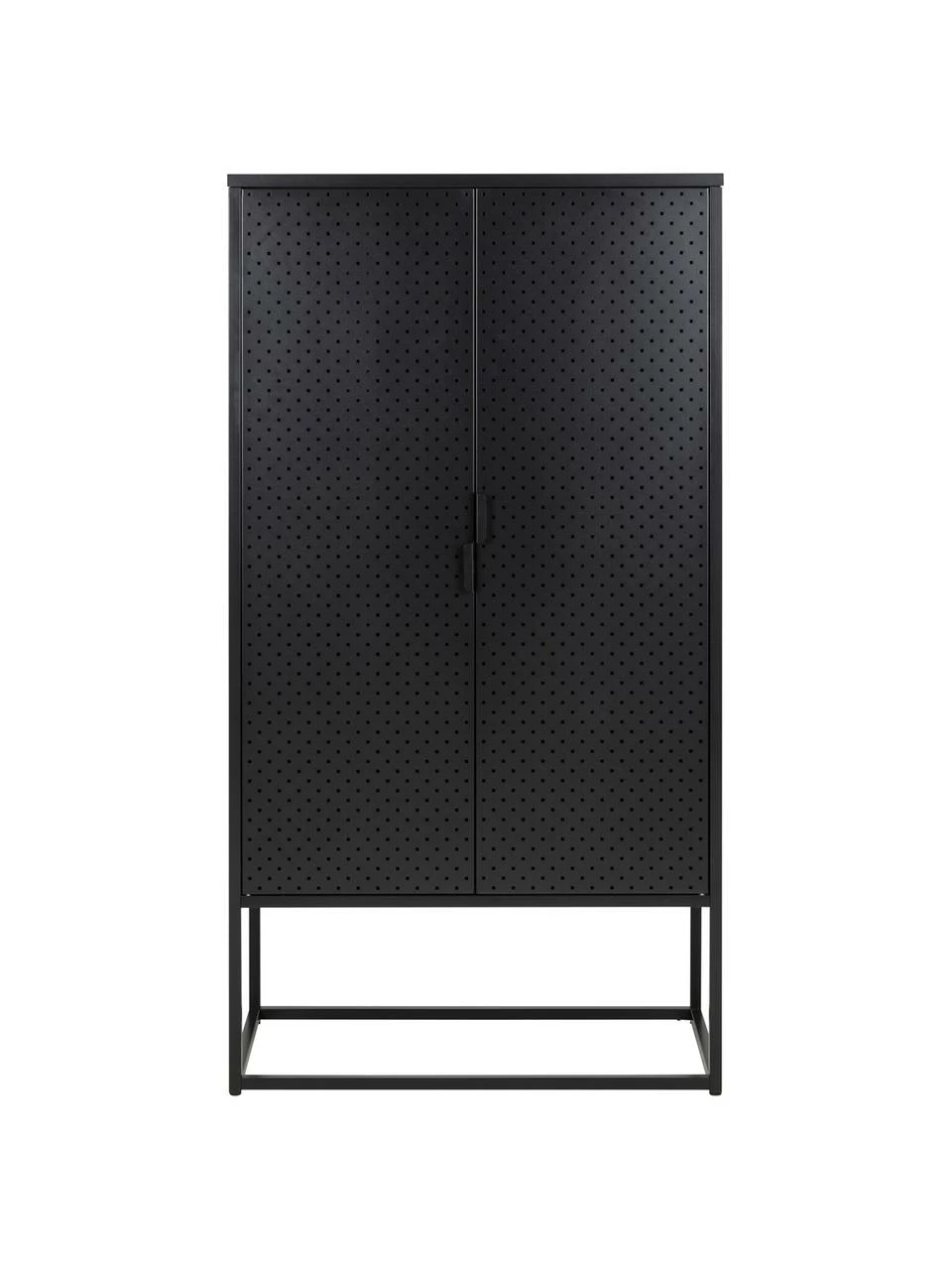 Westwing Collection Armoire industrielle en métal noir Neptun, larg. 80 x haut. 150 cm 1 Westwing Collection Armoire industrielle en métal noir Neptun, larg. 80 x haut. 150 cm