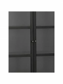 Rowico Armoire vitrée sur pieds métal noir Marshall, larg. 85 x haut. 160 cm -furniture Soldes Armoire vitree sur pieds metal noir Marshall 4