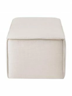 Westwing Collection Banc rembourré beige clair Sanja, larg. 122 x prof. 54 cm -furniture Soldes Banc rembourre beige clair Sanja 3