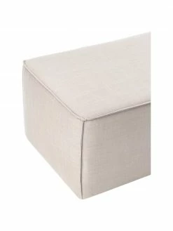 Westwing Collection Banc rembourré beige clair Sanja, larg. 122 x prof. 54 cm -furniture Soldes Banc rembourre beige clair Sanja 4