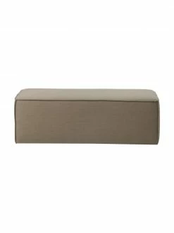 Westwing Collection Banc rembourré beige foncé Sanja, larg. 122 x prof. 54 cm -furniture Soldes Banc rembourre beige fonce Sanja 2