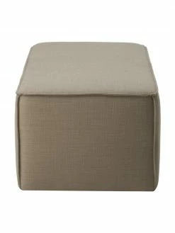 Westwing Collection Banc rembourré beige foncé Sanja, larg. 122 x prof. 54 cm -furniture Soldes Banc rembourre beige fonce Sanja 3