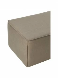 Westwing Collection Banc rembourré beige foncé Sanja, larg. 122 x prof. 54 cm -furniture Soldes Banc rembourre beige fonce Sanja 4