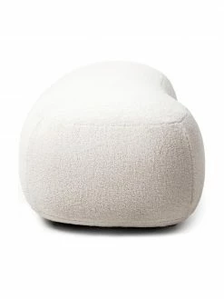 Westwing Collection Banquette tissu peluche couleur crème Alba, larg. 130 x prof. 62 cm -furniture Soldes Banquette tissu peluche couleur creme Alba 5