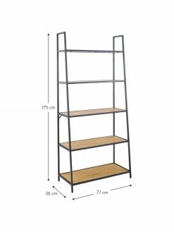 Bibliothèque en bois et métal Seaford, larg. 77 x haut. 175 cm -furniture Soldes Bibliotheque en bois et metal Seaford 2