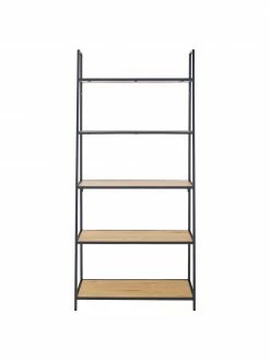 Bibliothèque en bois et métal Seaford, larg. 77 x haut. 175 cm -furniture Soldes Bibliotheque en bois et metal Seaford 3