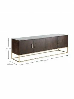Westwing Collection Buffet bois massif Lyle, larg. 180 x haut. 60 cm 8 Westwing Collection Buffet bois massif Lyle, larg. 180 x haut. 60 cm -furniture Soldes Buffet bois massif Lyle 2