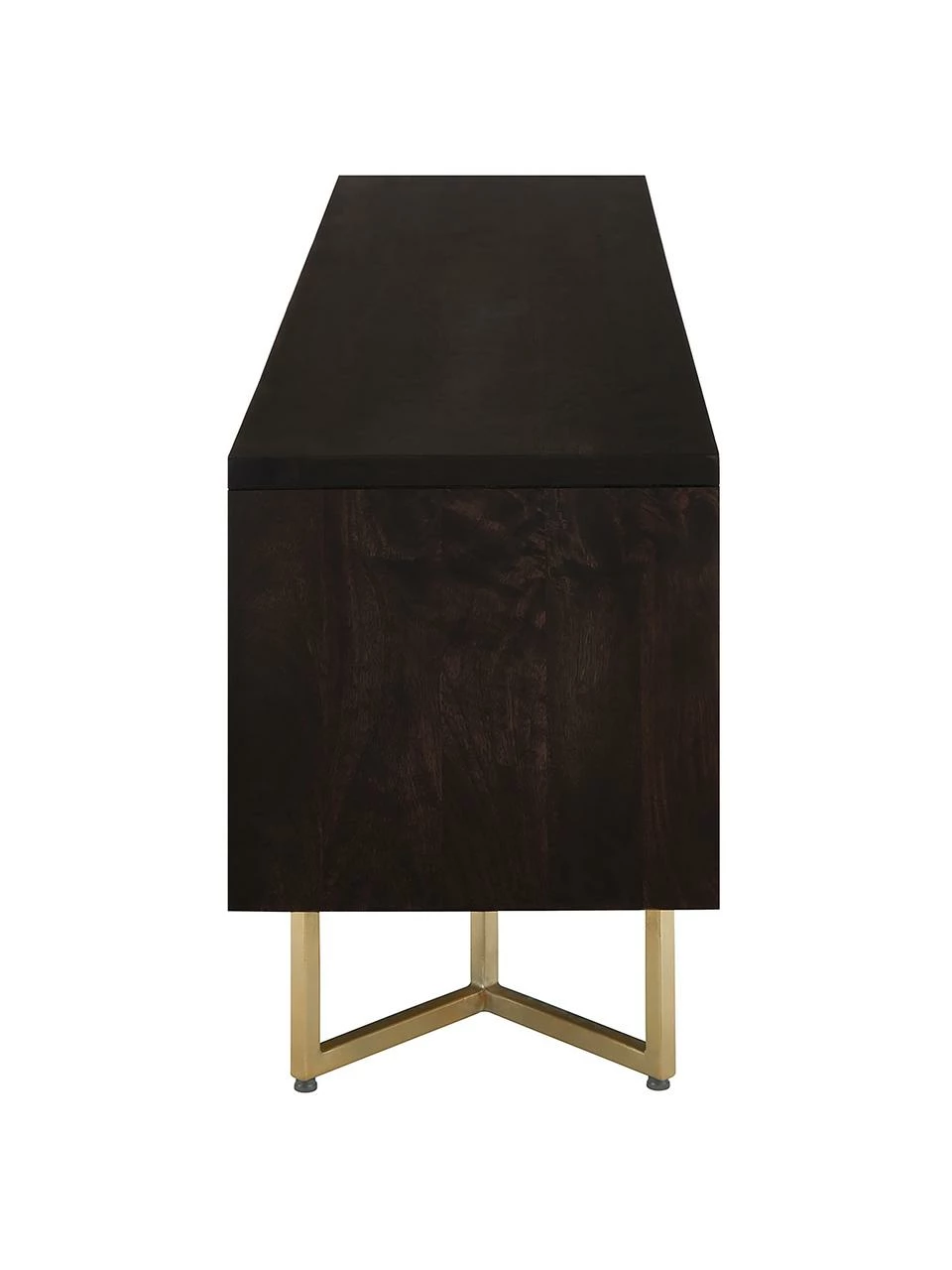 Westwing Collection Buffet bois massif noir à motif chevrons Luca, larg. 180 x haut. 54 cm 6 Westwing Collection Buffet bois massif noir à motif chevrons Luca, larg. 180 x haut. 54 cm – Image 6