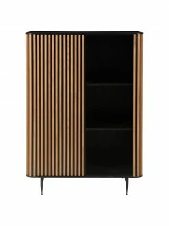 Buffet haut design placage bois de chêne Linea, larg. 98 x haut. 135 cm 10 Buffet haut design placage bois de chêne Linea, larg. 98 x haut. 135 cm -furniture Soldes Buffet haut design placage bois de chene Linea 4