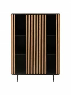 Buffet haut design placage bois de chêne Linea, larg. 98 x haut. 135 cm 11 Buffet haut design placage bois de chêne Linea, larg. 98 x haut. 135 cm -furniture Soldes Buffet haut design placage bois de chene Linea 5