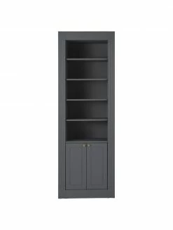 Buffet haut gris Single, larg. 80 x haut. 235 cm -furniture Soldes Buffet haut gris Single 4