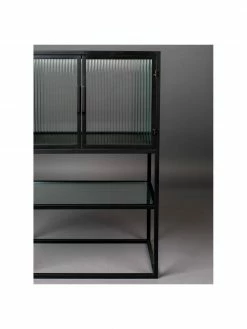 Dutchbone Buffet haut métal noir Boli, larg. 60 x haut. 90 cm 11 Dutchbone Buffet haut métal noir Boli, larg. 60 x haut. 90 cm -furniture Soldes Buffet haut metal noir Boli 11