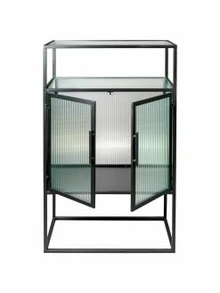 Dutchbone Buffet haut métal noir Boli, larg. 65 x haut. 105 cm -furniture Soldes Buffet haut metal noir Boli 4