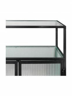 Dutchbone Buffet haut métal noir Boli, larg. 65 x haut. 105 cm -furniture Soldes Buffet haut metal noir Boli 5