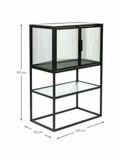 Dutchbone Buffet haut métal noir Boli, larg. 60 x haut. 90 cm 8 Dutchbone Buffet haut métal noir Boli, larg. 60 x haut. 90 cm -furniture Soldes Buffet haut metal noir Boli 8