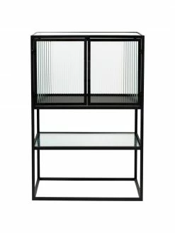 Dutchbone Buffet haut métal noir Boli, larg. 60 x haut. 90 cm 9 Dutchbone Buffet haut métal noir Boli, larg. 60 x haut. 90 cm -furniture Soldes Buffet haut metal noir Boli 9