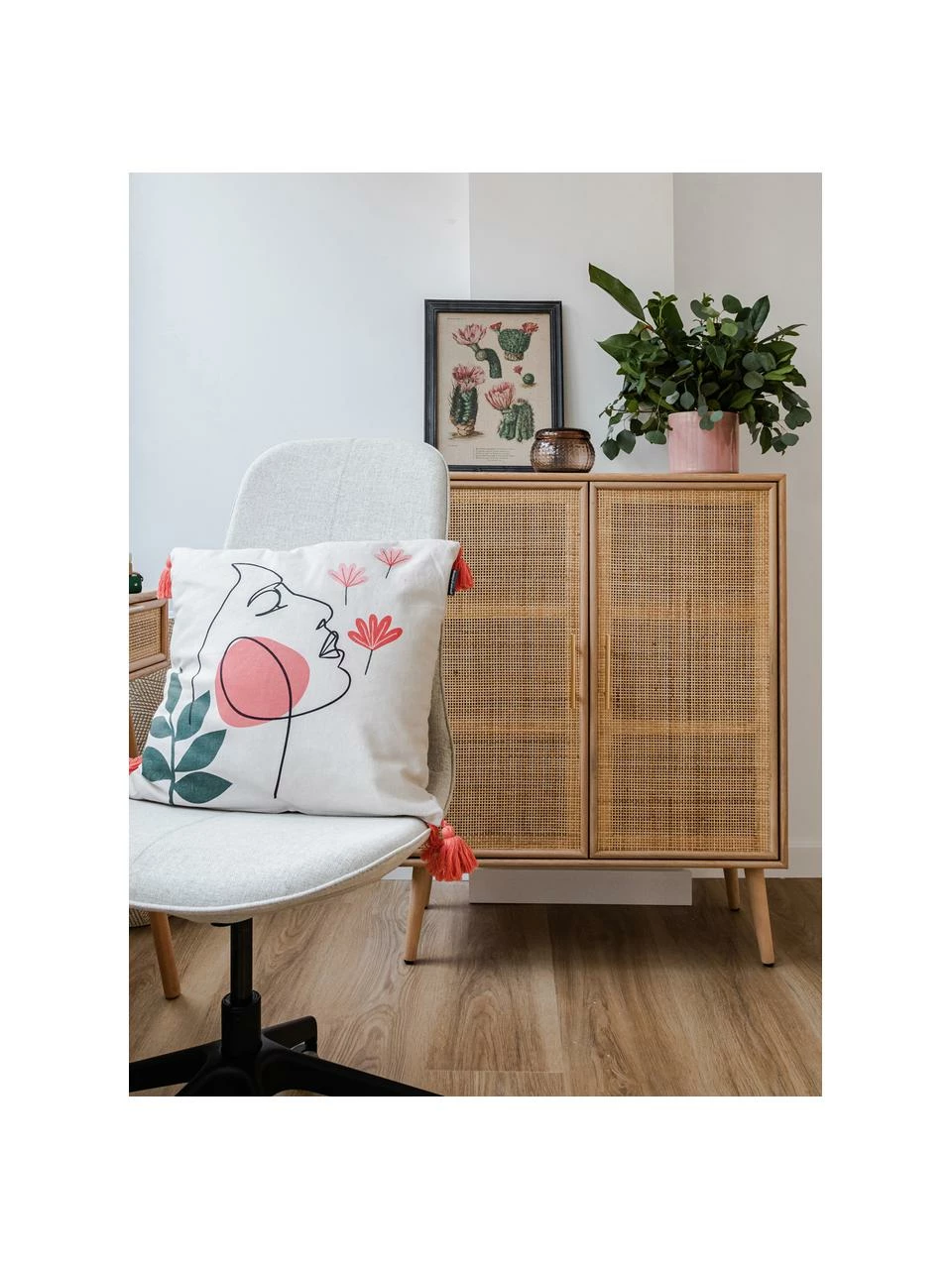 Buffet haut rustique Cayetana, larg. 80 x haut. 101 cm 2 Buffet haut rustique Cayetana, larg. 80 x haut. 101 cm – Image 2