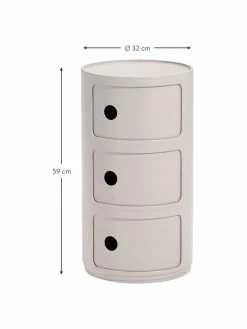Kartell COMPONIBILI BIO crème, 3 modules, Ø 32 x haut. 59 cm -furniture Soldes COMPONIBILI BIO creme 3 modules 2