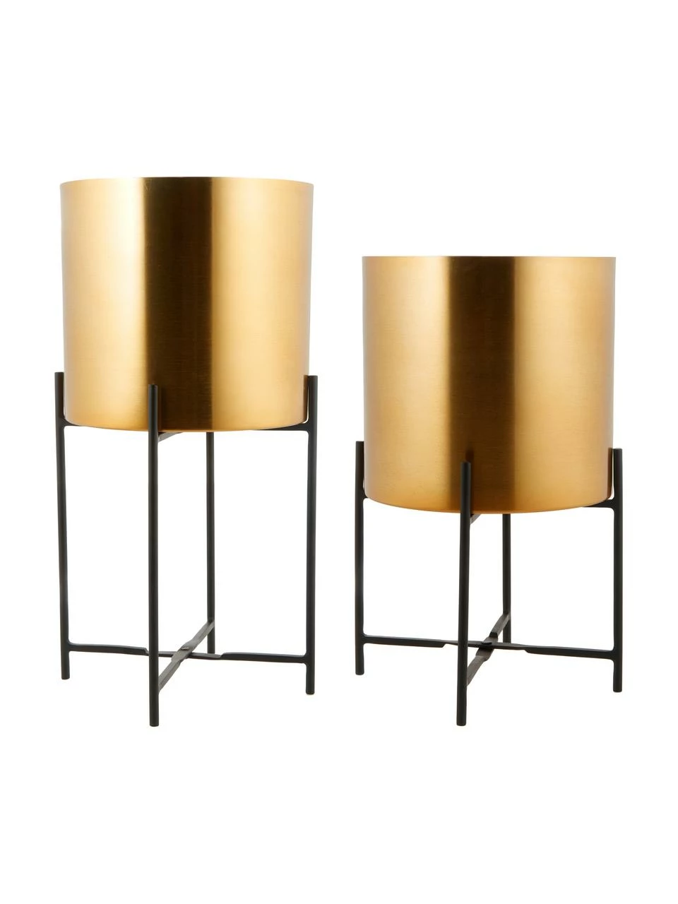 Westwing Collection Cache-pot en métal sur pied Mina, 2 élém., Lot de différentes tailles 1 Westwing Collection Cache-pot en métal sur pied Mina, 2 élém., Lot de différentes tailles