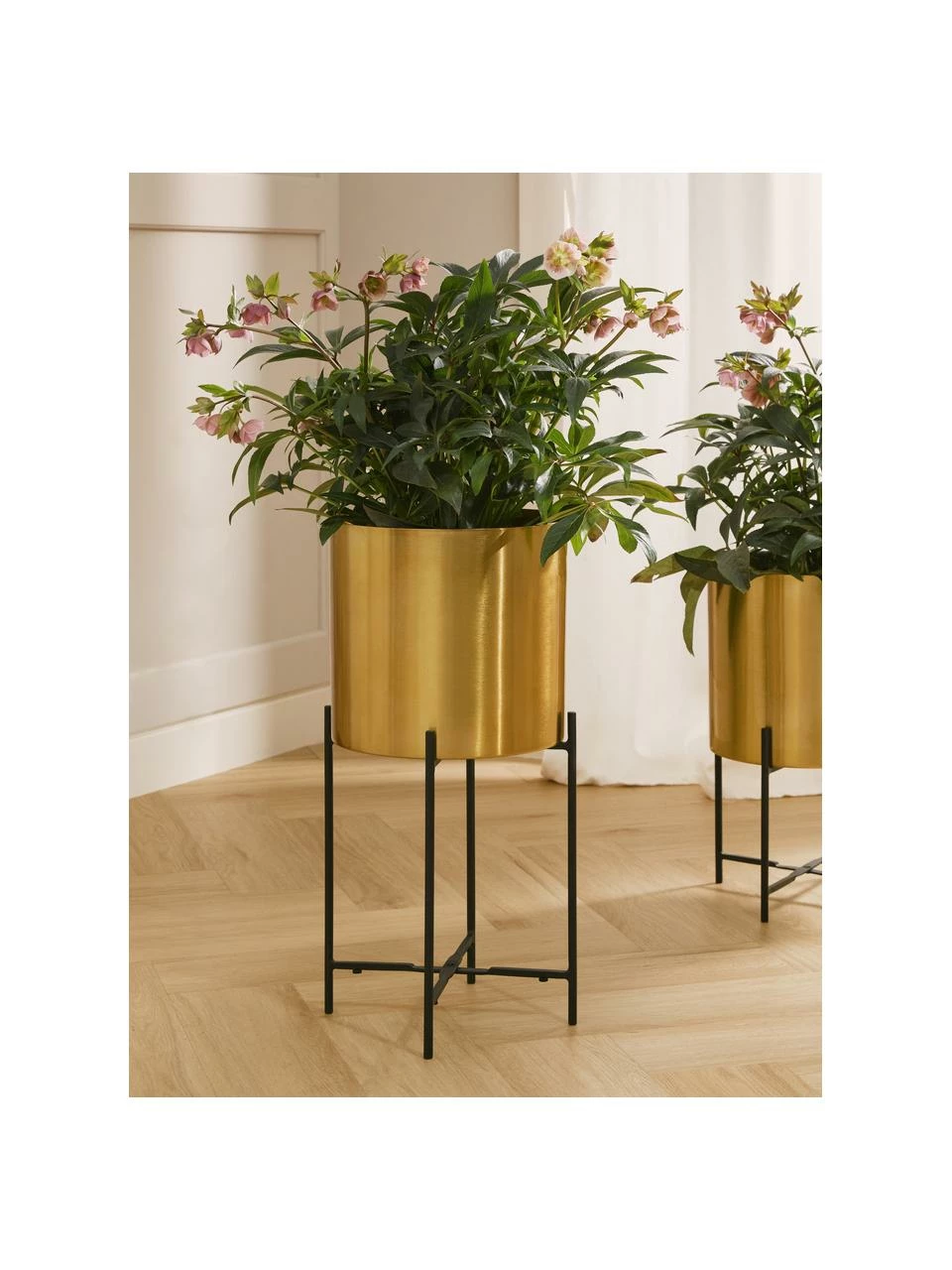 Westwing Collection Cache-pot en métal sur pied Mina, 2 élém., Lot de différentes tailles 3 Westwing Collection Cache-pot en métal sur pied Mina, 2 élém., Lot de différentes tailles – Image 3