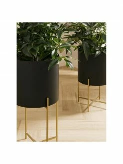 Westwing Collection Cache-pot en m&eacute;tal sur pied Mina, 2&nbsp;&eacute;l&eacute;m., Lot de différentes tailles -furniture Soldes Cache pot en metal sur pied Mina 2 elem 32