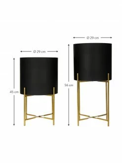 Westwing Collection Cache-pot en m&eacute;tal sur pied Mina, 2&nbsp;&eacute;l&eacute;m., Lot de différentes tailles -furniture Soldes Cache pot en metal sur pied Mina 2 elem 33