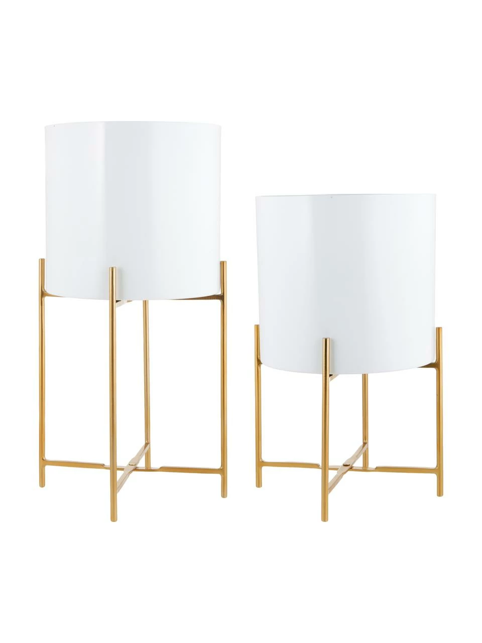 Westwing Collection Cache-pot en métal sur pied Mina, 2 élém., Lot de différentes tailles 1 Westwing Collection Cache-pot en métal sur pied Mina, 2 élém., Lot de différentes tailles