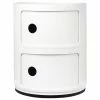Kartell Caisson design blanc 2 modules Componibili, Ø 32 x haut. 40 cm
