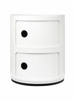 Kartell Caisson design blanc 2 modules Componibili, Ø 32 x haut. 40 cm