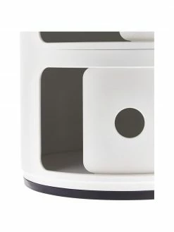 Kartell Caisson design blanc 3 modules Componibili, Ø 32 x haut. 59 cm -furniture Soldes Caisson design blanc 3 modules Componibili 5