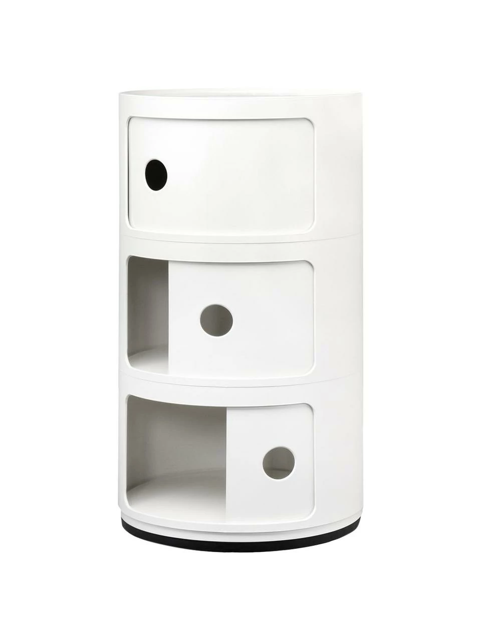 Kartell Caisson design blanc crème 3 modules Componibili, Ø 32 x haut. 59 cm 4 Kartell Caisson design blanc crème 3 modules Componibili, Ø 32 x haut. 59 cm – Image 4