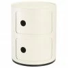 Kartell Caisson design blanc cr&egrave;me 3 modules Componibili, Ø 32 x haut. 40 cm