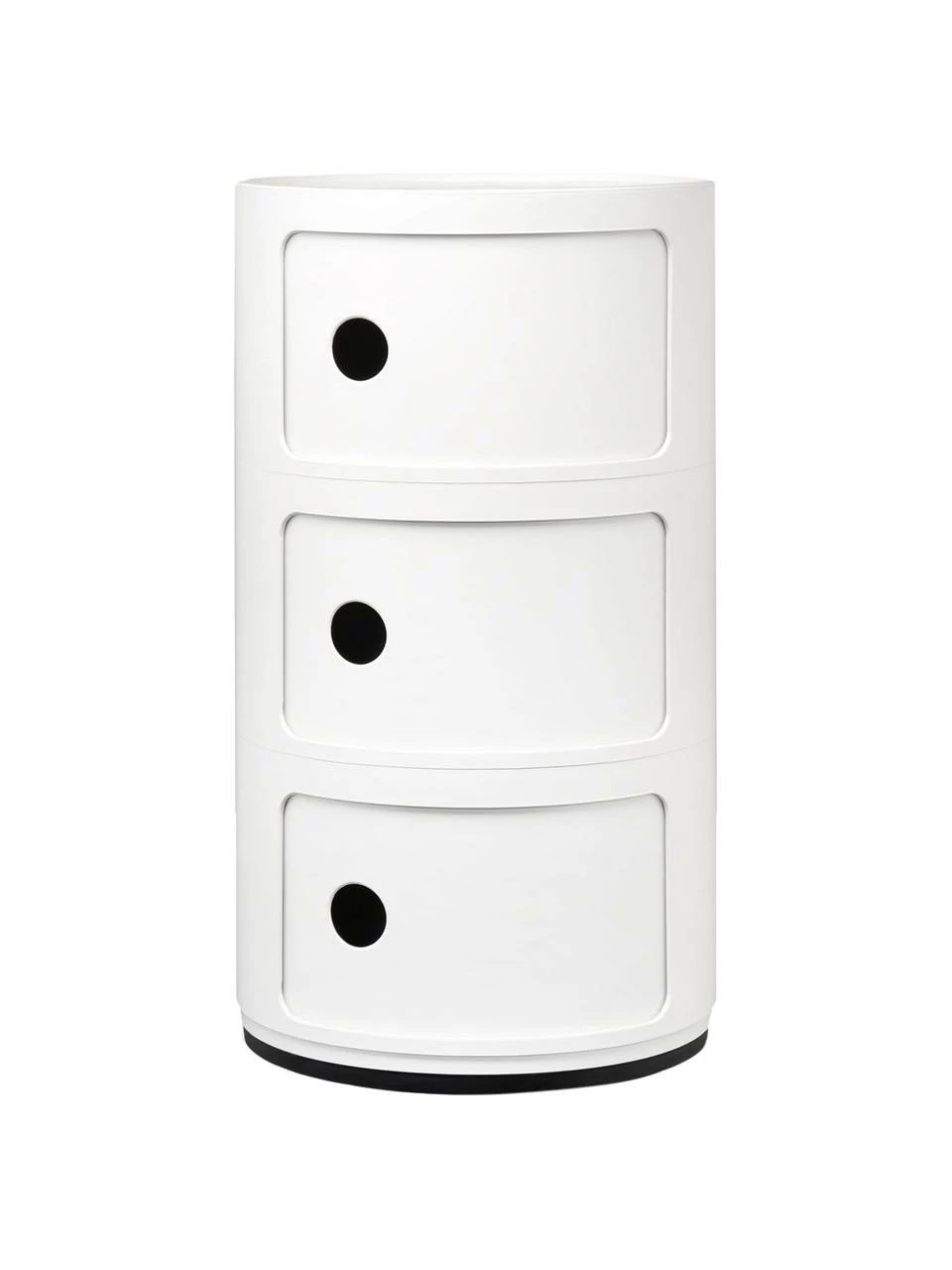 Kartell Caisson design blanc crème 3 modules Componibili, Ø 32 x haut. 59 cm 1 Kartell Caisson design blanc crème 3 modules Componibili, Ø 32 x haut. 59 cm