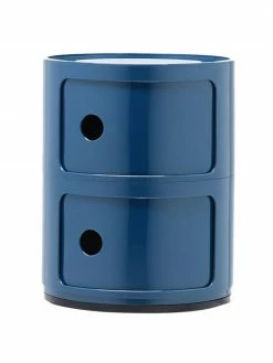 Kartell Caisson design bleu 2 modules Componibili, Ø 32 x haut. 40 cm