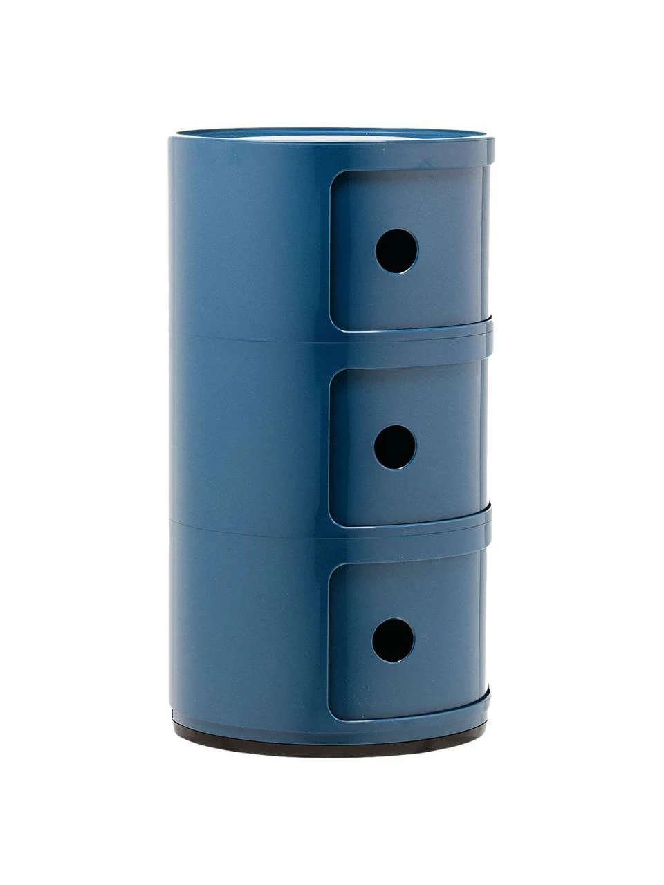 Kartell Caisson design bleu 3 modules Componibili, Ø 32 x haut. 59 cm 3 Kartell Caisson design bleu 3 modules Componibili, Ø 32 x haut. 59 cm – Image 3