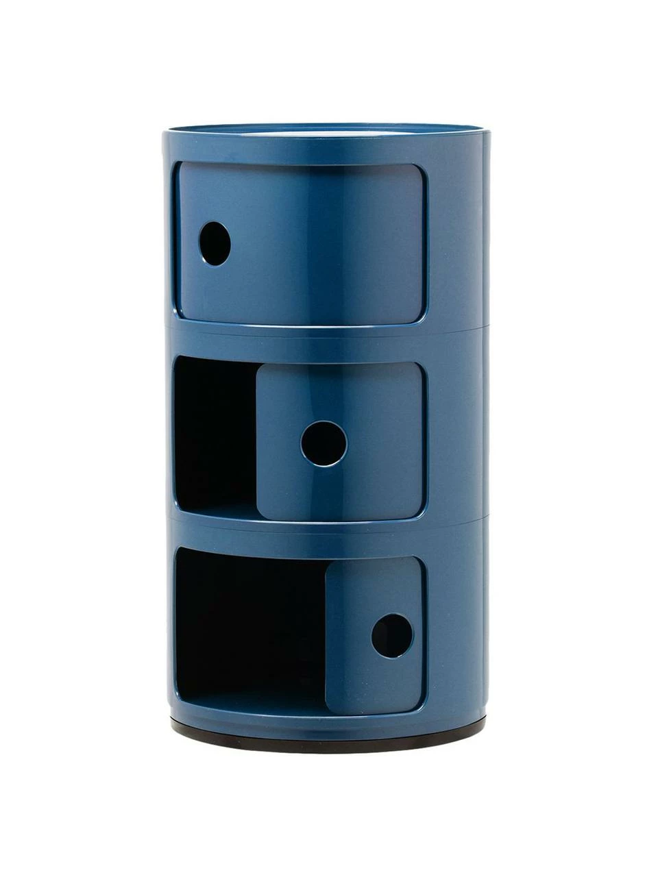Kartell Caisson design bleu 3 modules Componibili, Ø 32 x haut. 59 cm 4 Kartell Caisson design bleu 3 modules Componibili, Ø 32 x haut. 59 cm – Image 4