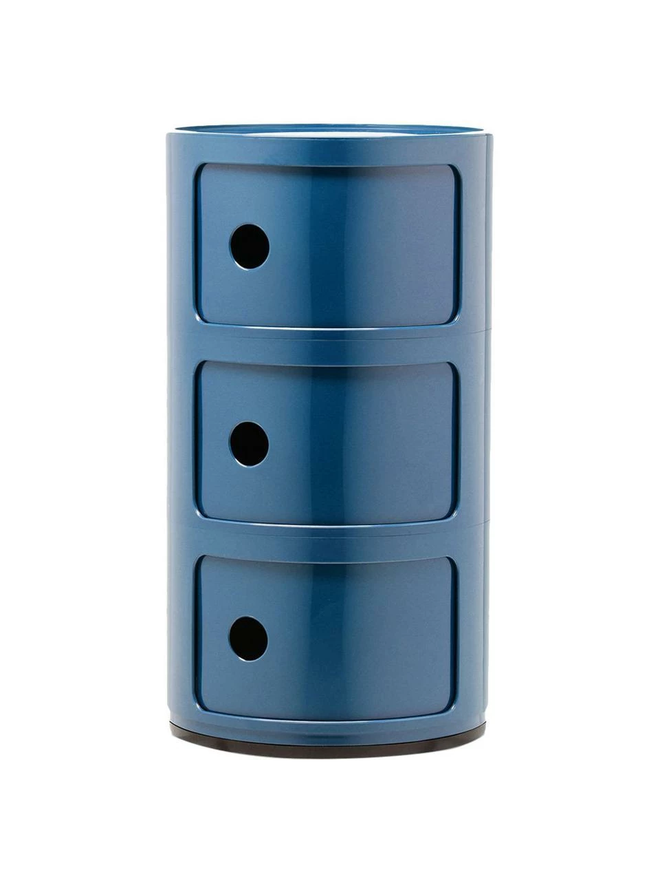 Kartell Caisson design bleu 3 modules Componibili, Ø 32 x haut. 59 cm 1 Kartell Caisson design bleu 3 modules Componibili, Ø 32 x haut. 59 cm