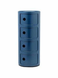 Kartell Caisson design bleu 4 modules Componibili, Ø 32 x haut. 77 cm