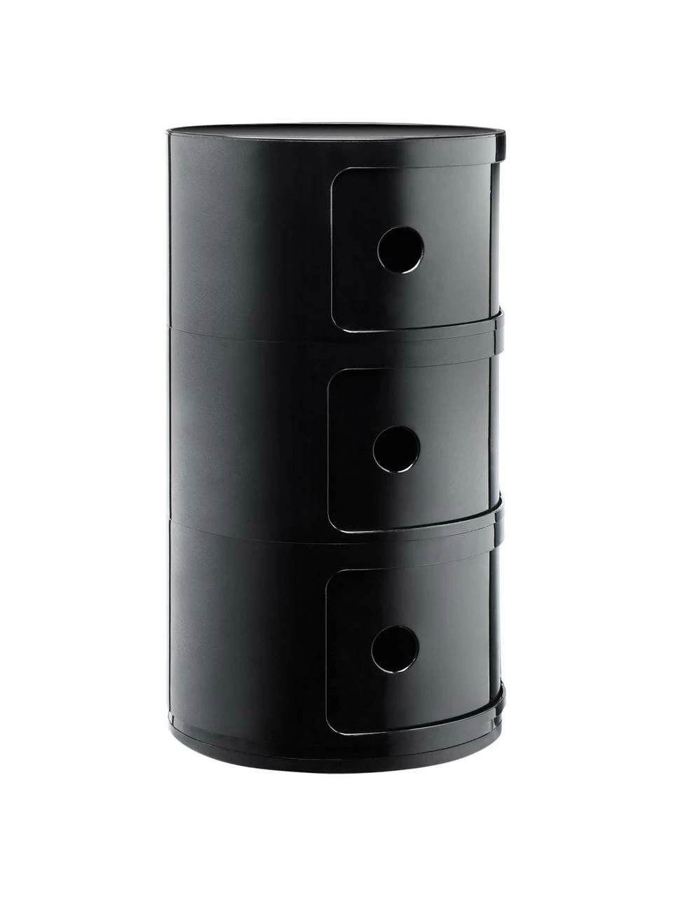 Kartell Caisson design noir 3 modules Componibili, Ø 32 x haut. 59 cm 4 Kartell Caisson design noir 3 modules Componibili, Ø 32 x haut. 59 cm – Image 4