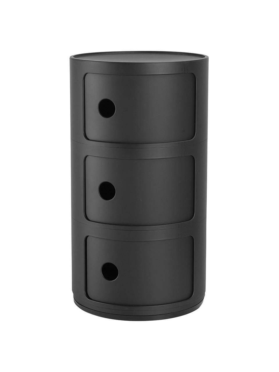 Kartell Caisson design noir 3 modules Componibili, Ø 32 x haut. 59 cm 1 Kartell Caisson design noir 3 modules Componibili, Ø 32 x haut. 59 cm
