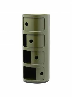 Kartell Caisson design vert 4 modules Componibili, Ø 32 x haut. 77 cm -furniture Soldes Caisson design vert 4 modules Componibili 2