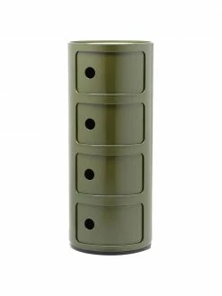 Kartell Caisson design vert 4 modules Componibili, Ø 32 x haut. 77 cm