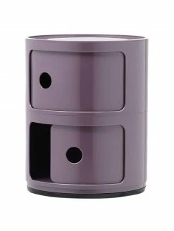 Kartell Caisson design violet 2 modules Componibili, Ø 32 x haut. 40 cm -furniture Soldes Caisson design violet 2 modules Componibili 2