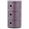 Kartell Caisson design violet 3 modules Componibili, Ø 32 x haut. 59 cm