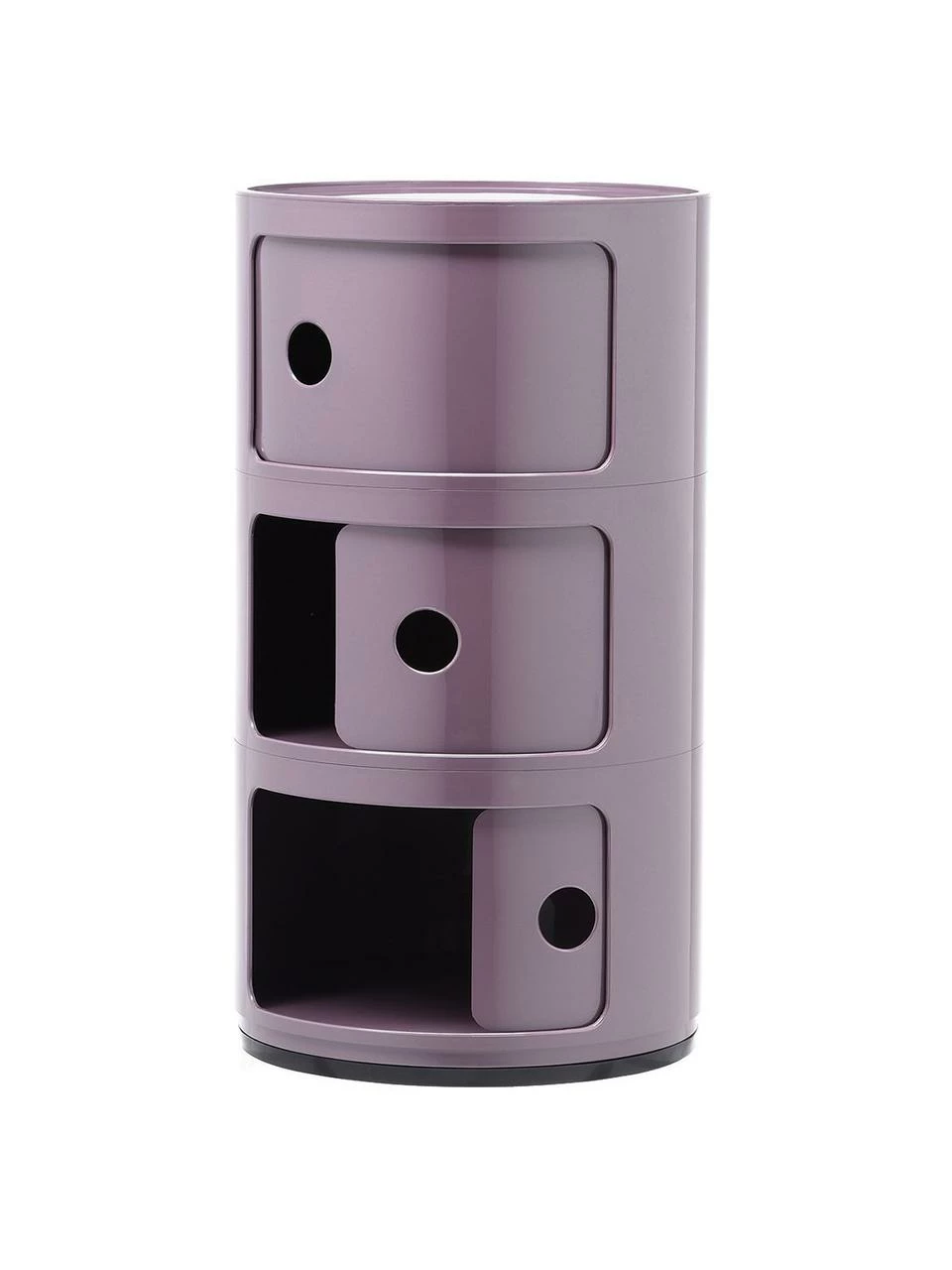 Kartell Caisson design violet 3 modules Componibili, Ø 32 x haut. 59 cm 3 Kartell Caisson design violet 3 modules Componibili, Ø 32 x haut. 59 cm – Image 3