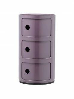 Kartell Caisson design violet 3 modules Componibili, Ø 32 x haut. 59 cm