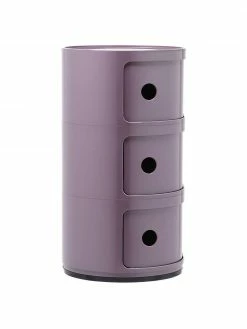 Kartell Caisson design violet 3 modules Componibili, Ø 32 x haut. 59 cm 7 Kartell Caisson design violet 3 modules Componibili, Ø 32 x haut. 59 cm -furniture Soldes Caisson design violet 3 modules Componibili 3