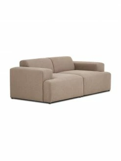 Westwing Collection Canapé 2 places brun Melva, larg. 198 x prof. 101 cm -furniture Soldes Canape 2 places brun Melva 2