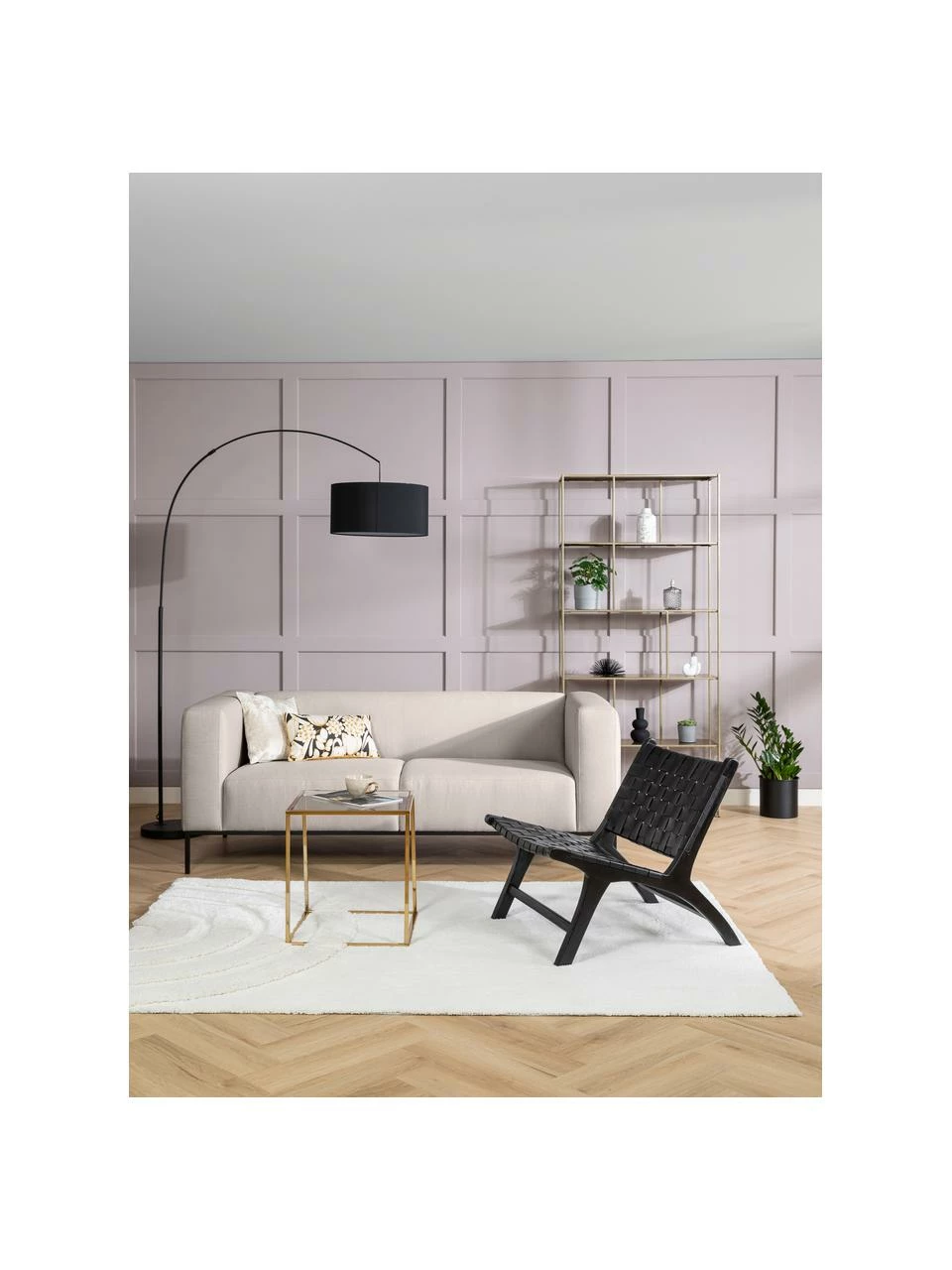 Westwing Collection Canapé 2 places gris clair Carrie, larg. 176 x prof. 86 cm 2 Westwing Collection Canapé 2 places gris clair Carrie, larg. 176 x prof. 86 cm – Image 2